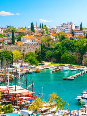 Harbor in Antalya old town or Kaleici in Turkey. High quality photo