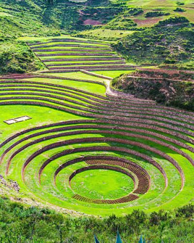 Moray, the Incan agricultural laboratory at Sacred Valley of the Incas in Peru