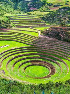 Moray, the Incan agricultural laboratory at Sacred Valley of the Incas in Peru