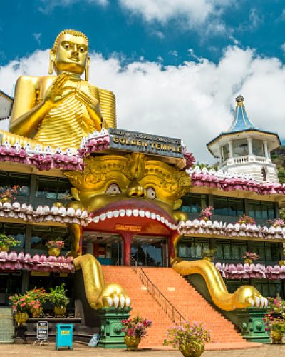 Cave temple has five caves under a vast overhanging rock and dates back to the first century BC.