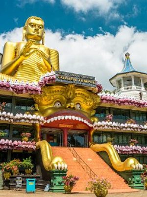 Cave temple has five caves under a vast overhanging rock and dates back to the first century BC.